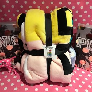 NWT VS PINK XL rainbow Sherpa Blanket
